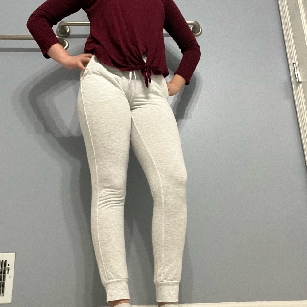 Soft, comfortable white sweatpants